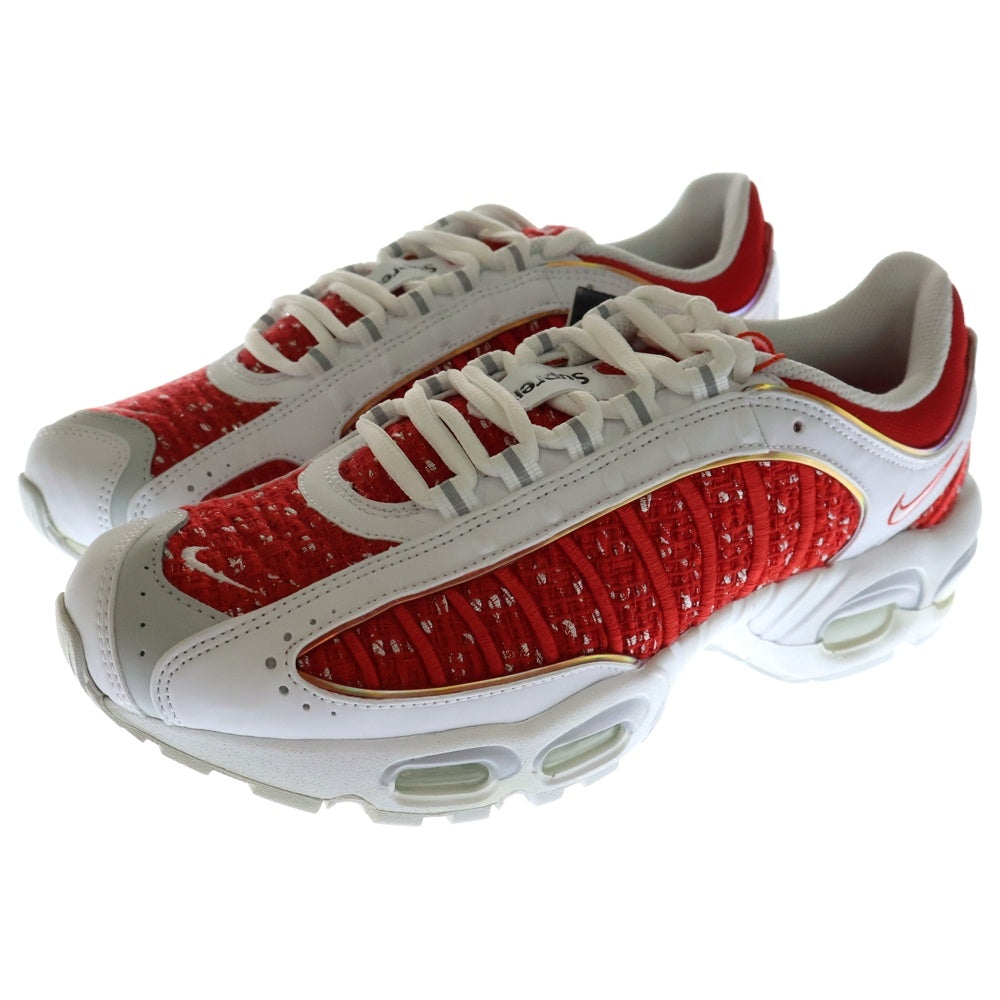 NIKE(ナイキ) 19SS ×SUPREME AIR MAX TAILWIND 4 シュプリーム エアマックス テイルウィンド ローカットスニーカー ホワイト/レッド US9/27cm AT3854-100