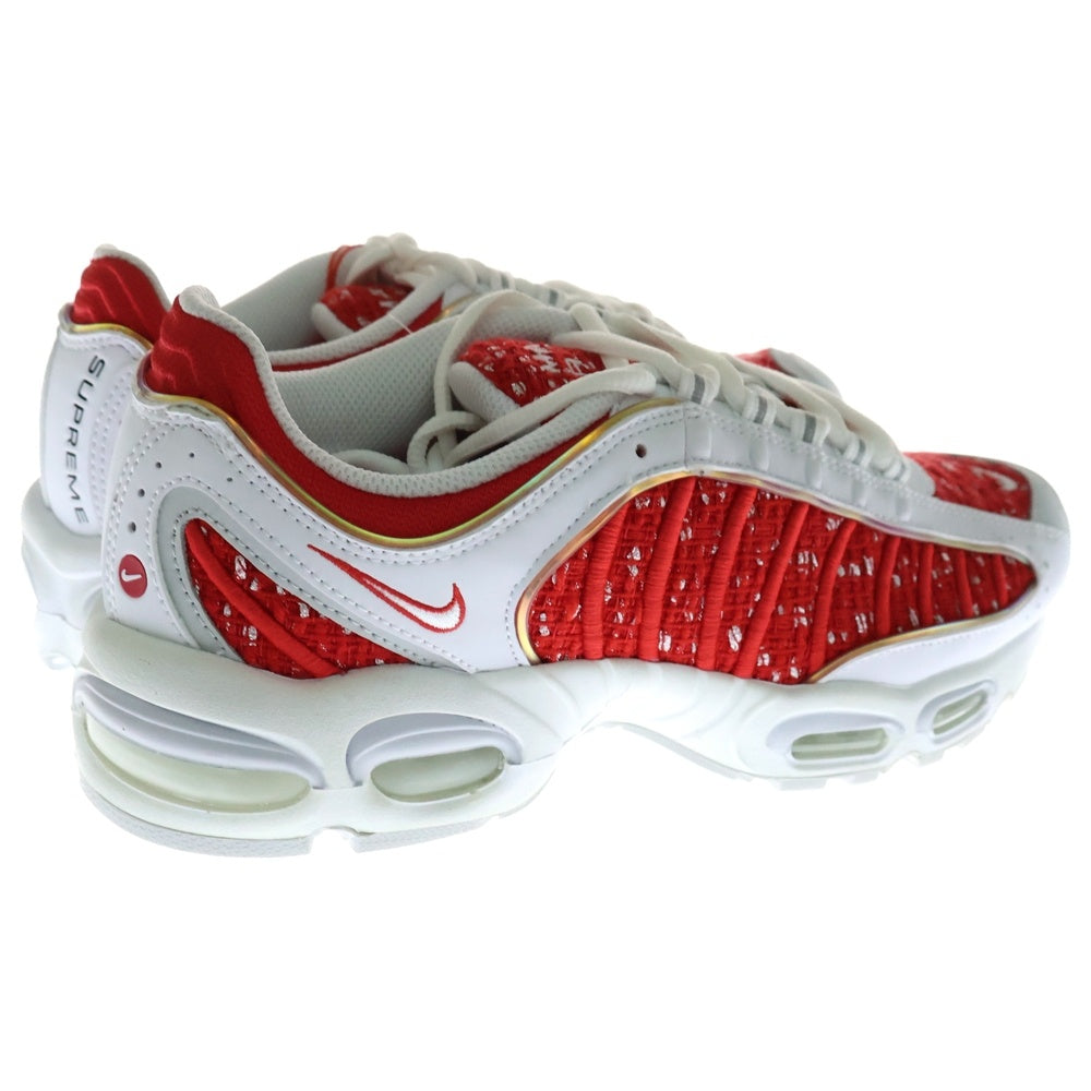 NIKE(ナイキ) 19SS ×SUPREME AIR MAX TAILWIND 4 シュプリーム エアマックス テイルウィンド ローカットスニーカー ホワイト/レッド US9/27cm AT3854-100