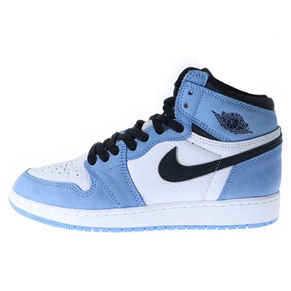 NIKE(ナイキ) GS AIR JORDAN 1 HIGH University Blue エアジョーダン 1 ハイカットスニーカー ユニバーシティブルー ホワイト レディース US6Y/24cm 575441-134