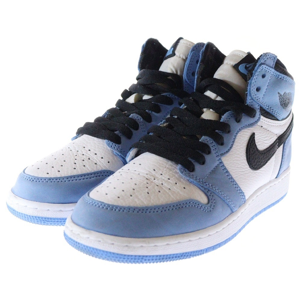 NIKE(ナイキ) GS AIR JORDAN 1 HIGH University Blue エアジョーダン 1 ハイカットスニーカー ユニバーシティブルー ホワイト レディース US6Y/24cm 575441-134