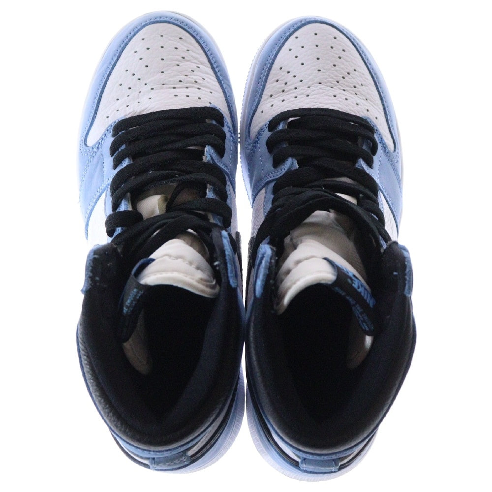 NIKE(ナイキ) GS AIR JORDAN 1 HIGH University Blue エアジョーダン 1 ハイカットスニーカー ユニバーシティブルー ホワイト レディース US6Y/24cm 575441-134