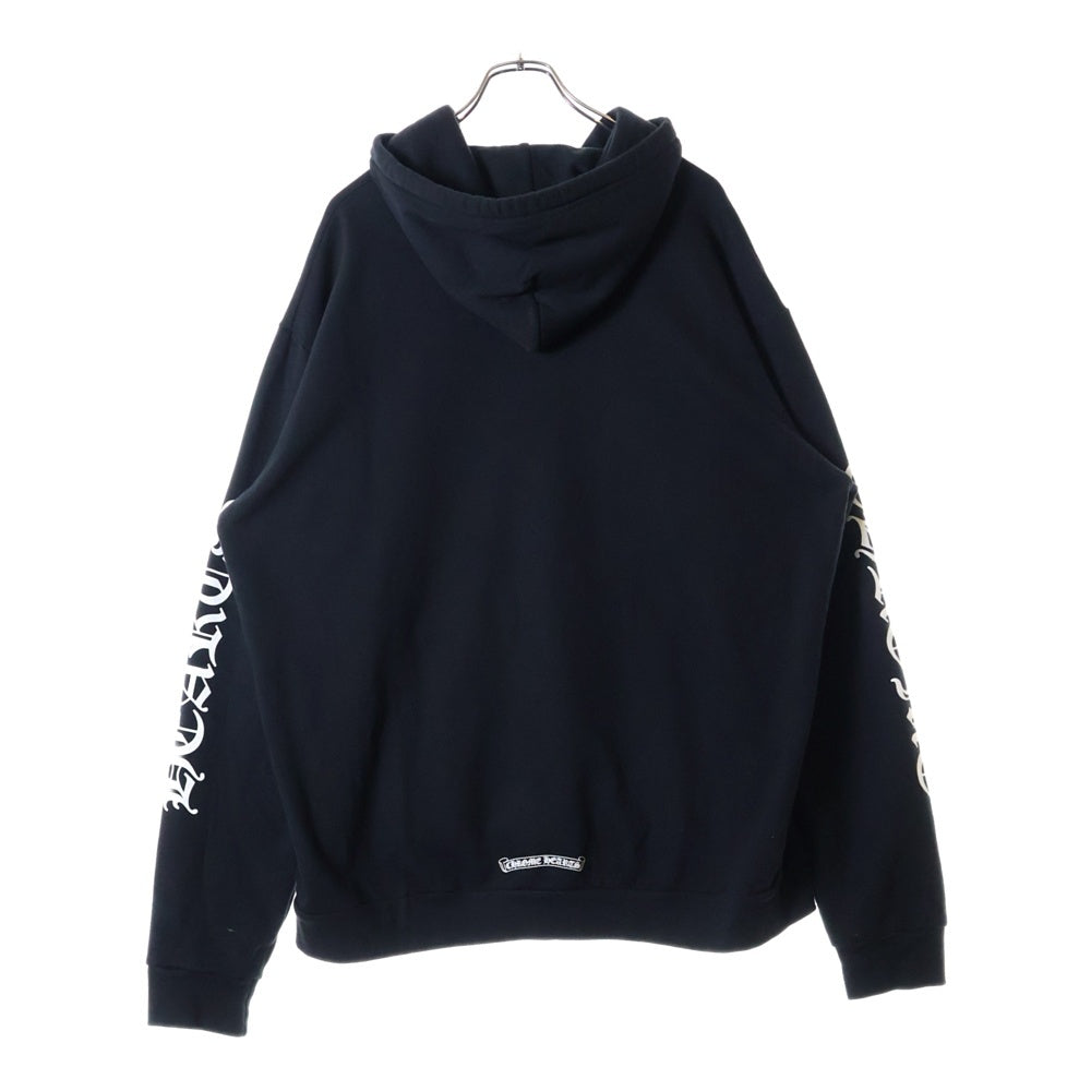 CHROME HEARTS(クロムハーツ) VERTICAL ARM LOGO HOODIE バーティカル アーム ロゴ フーディ プルオーバー スウェット パーカー ブラック