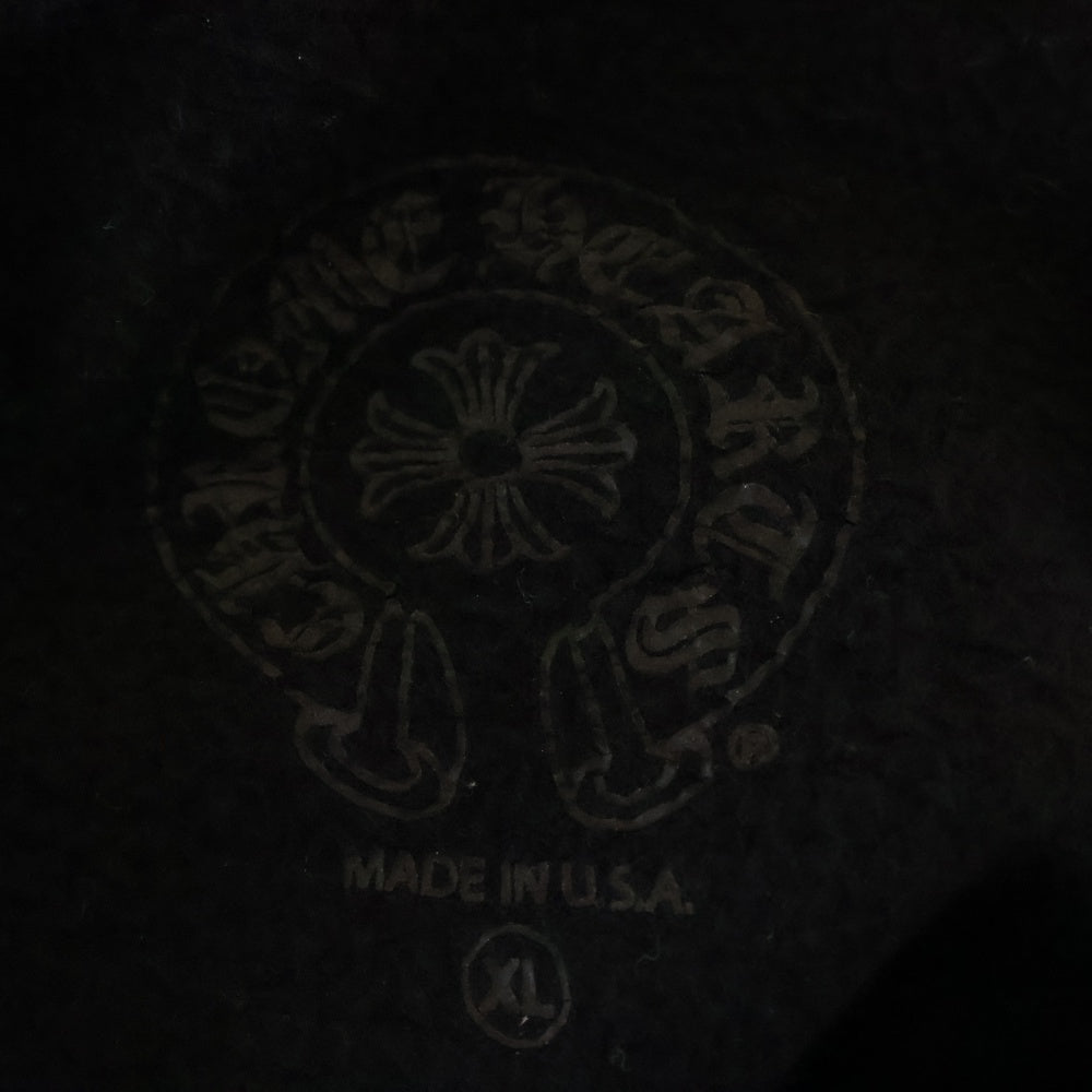 CHROME HEARTS(クロムハーツ) VERTICAL ARM LOGO HOODIE バーティカル アーム ロゴ フーディ プルオーバー スウェット パーカー ブラック