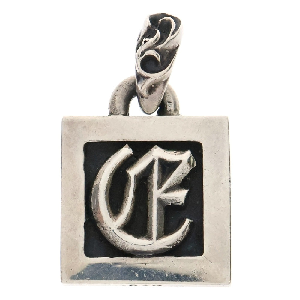 CHROME HEARTS(クロムハーツ) FRAMED LETTER BLOCK フレームド レターブロック E アルファベットチャーム ネックレストップ ペンダント シルバー