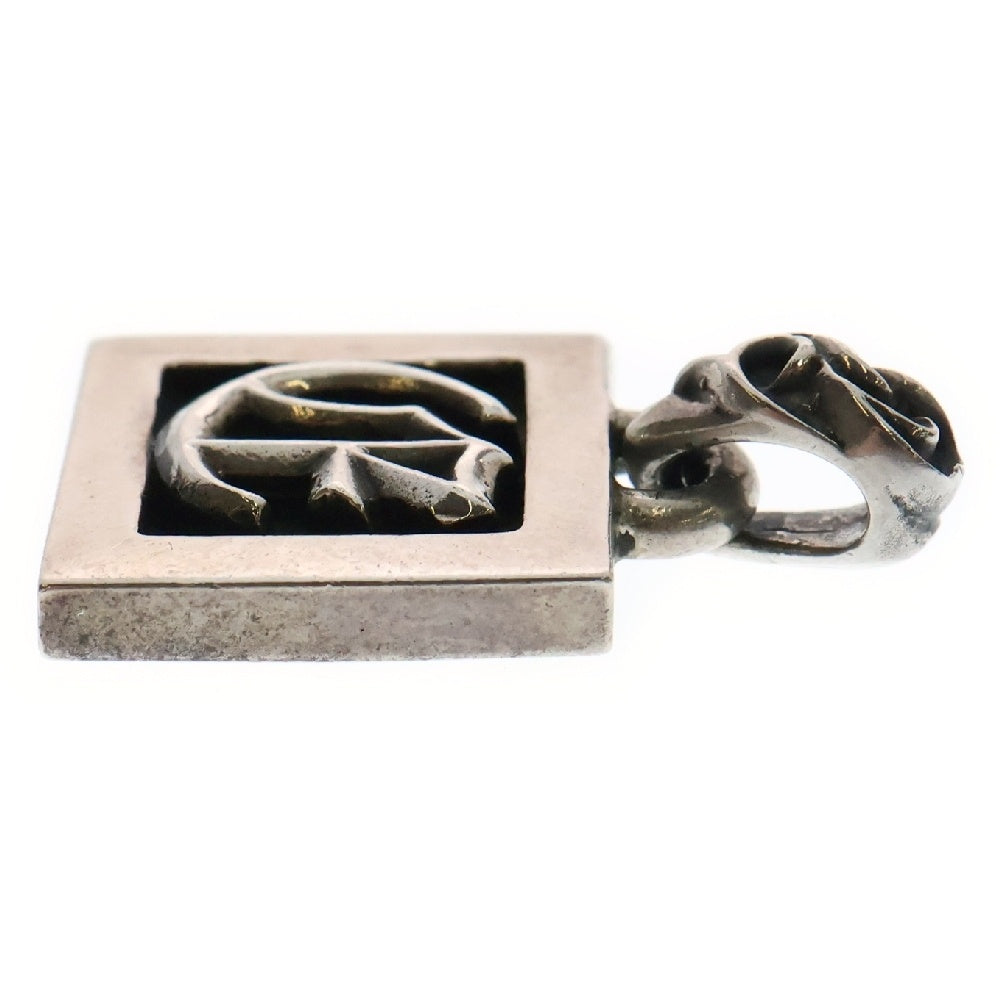 CHROME HEARTS(クロムハーツ) FRAMED LETTER BLOCK フレームド レターブロック E アルファベットチャーム ネックレストップ ペンダント シルバー