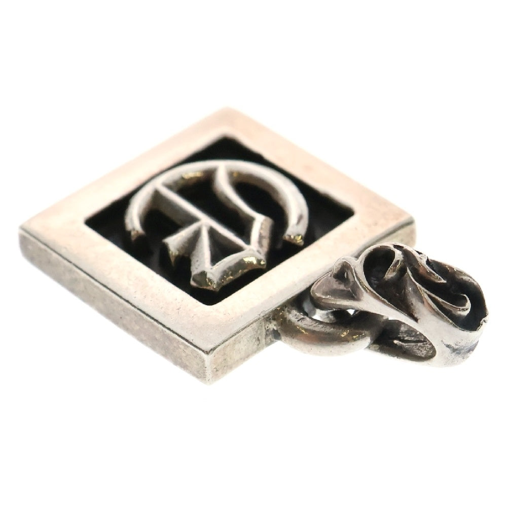 CHROME HEARTS(クロムハーツ) FRAMED LETTER BLOCK フレームド レターブロック E アルファベットチャーム ネックレストップ ペンダント シルバー