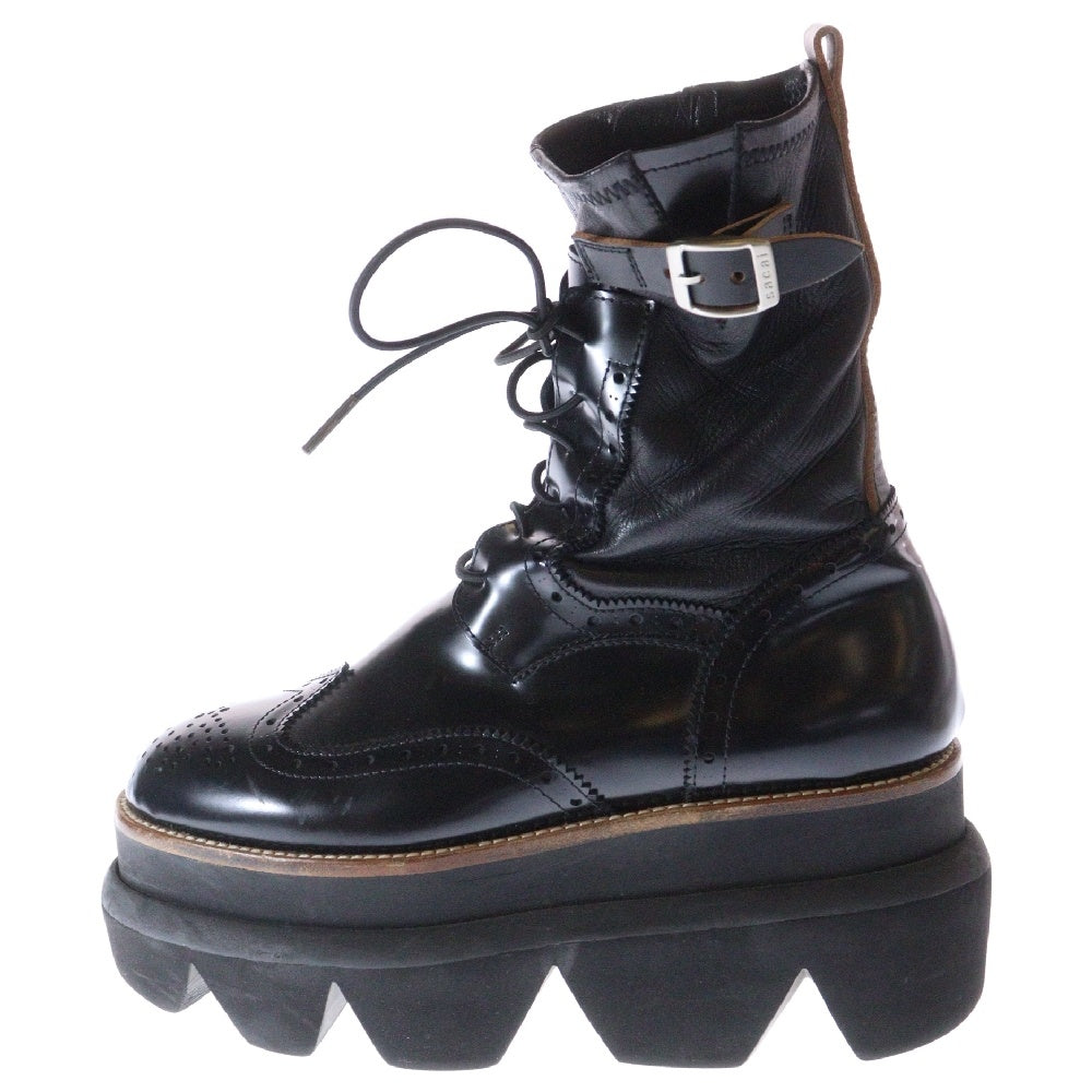 Sacai(サカイ) Wingtip Engineer Sock Boots ウイングチップ エンジニア ソック ブーツ ブラック