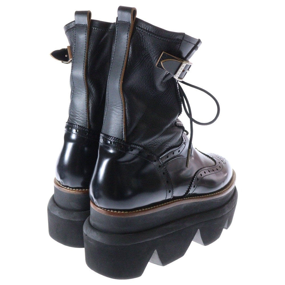 Sacai(サカイ) Wingtip Engineer Sock Boots ウイングチップ エンジニア ソック ブーツ ブラック