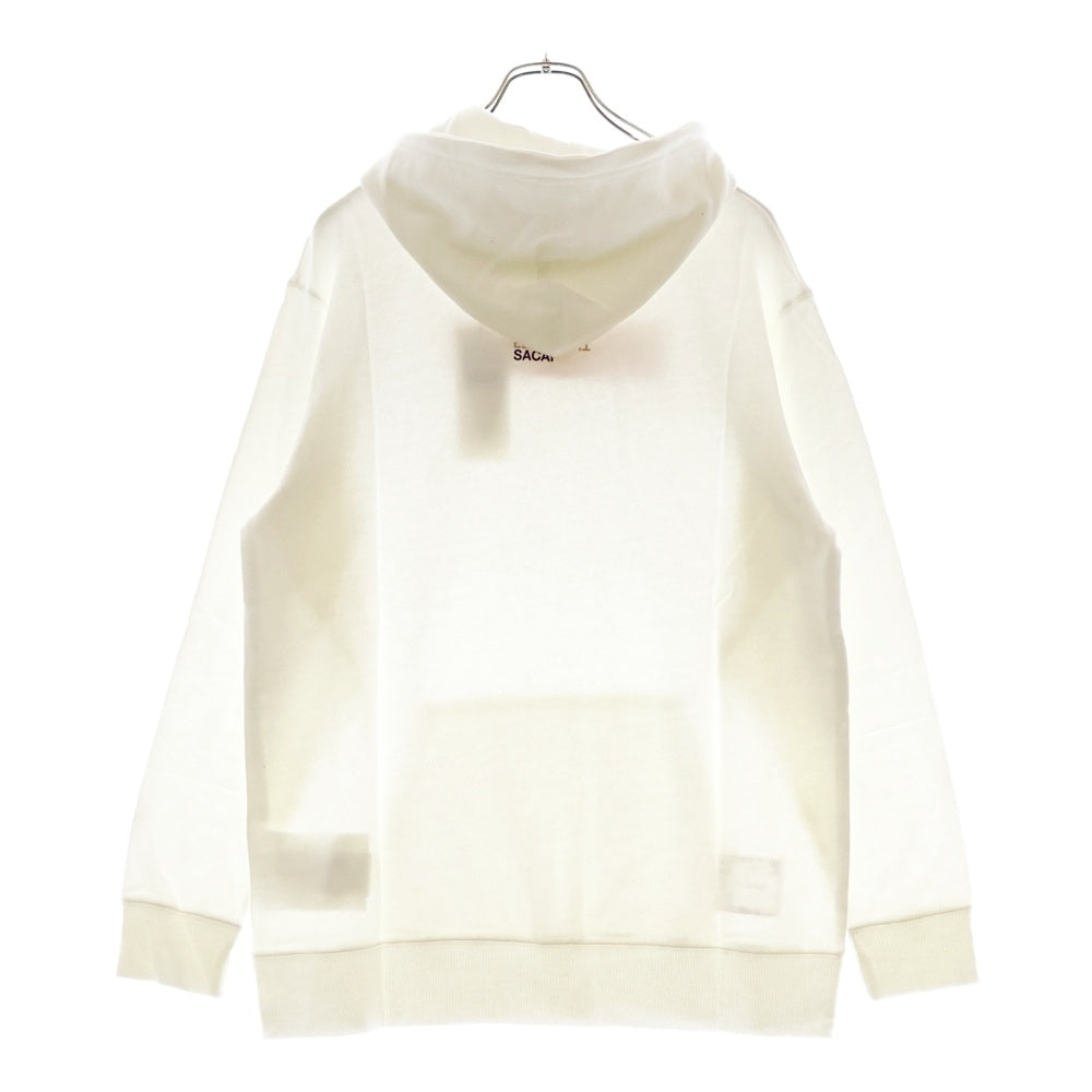 Sacai(サカイ) ×FRAGMENT DESIGN FRAGIL HOODIE フラグメントデザイン フラジールフーディー プルオーバーパーカー ホワイト 19-02026M