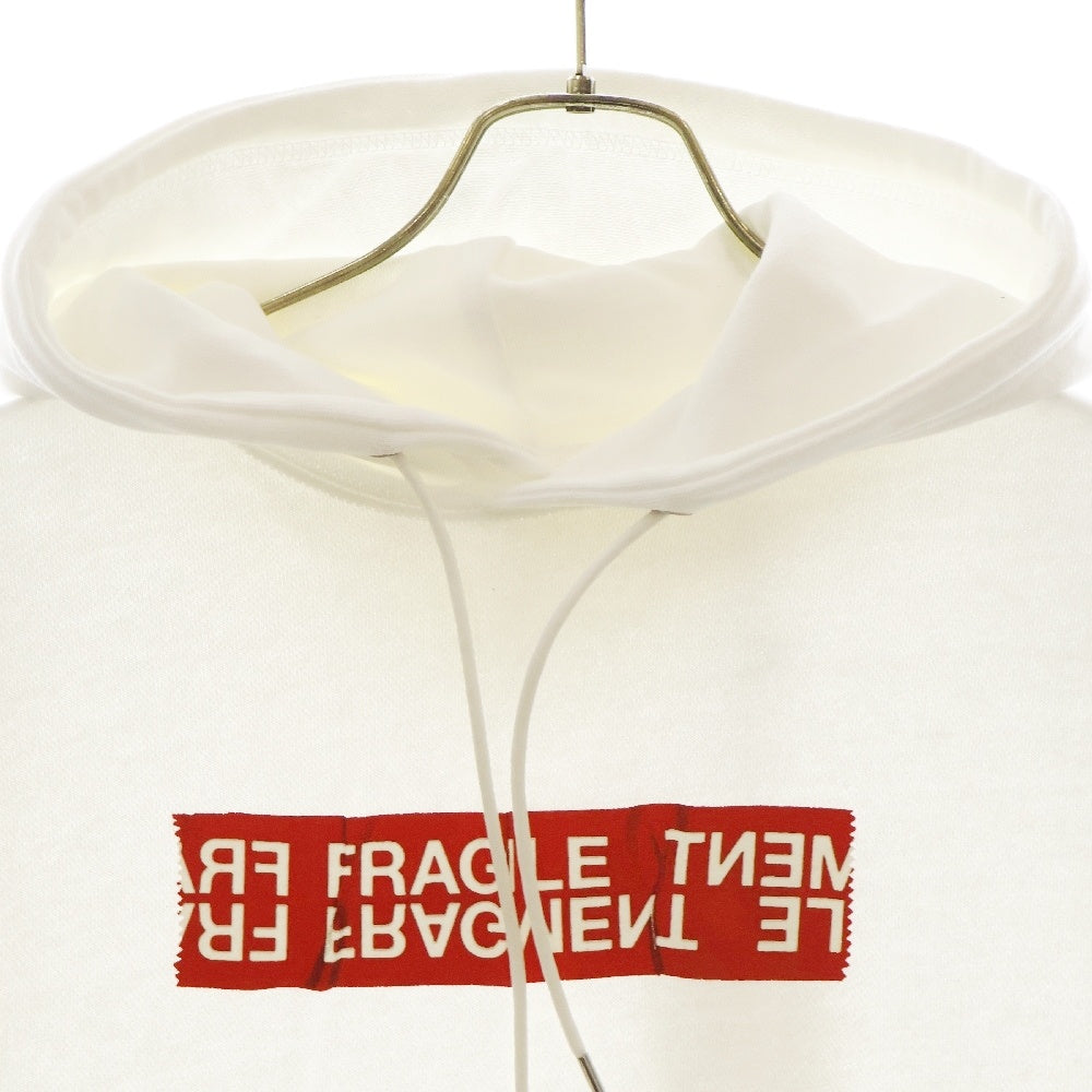 Sacai(サカイ) ×FRAGMENT DESIGN FRAGIL HOODIE フラグメントデザイン フラジールフーディー プルオーバーパーカー ホワイト 19-02026M