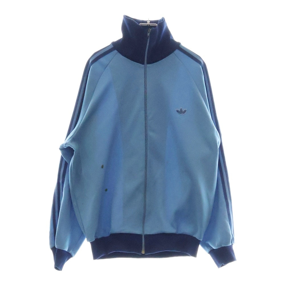 adidas(アディダス) 80S VINTAGE デサント製 トレフォイルロゴ後期 ヴィンテージ トラックジャケット ブルー ADS-4F