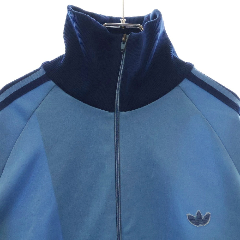 adidas(アディダス) 80S VINTAGE デサント製 トレフォイルロゴ後期 ヴィンテージ トラックジャケット ブルー ADS-4F