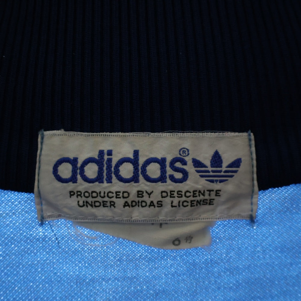 adidas(アディダス) 80S VINTAGE デサント製 トレフォイルロゴ後期 ヴィンテージ トラックジャケット ブルー ADS-4F