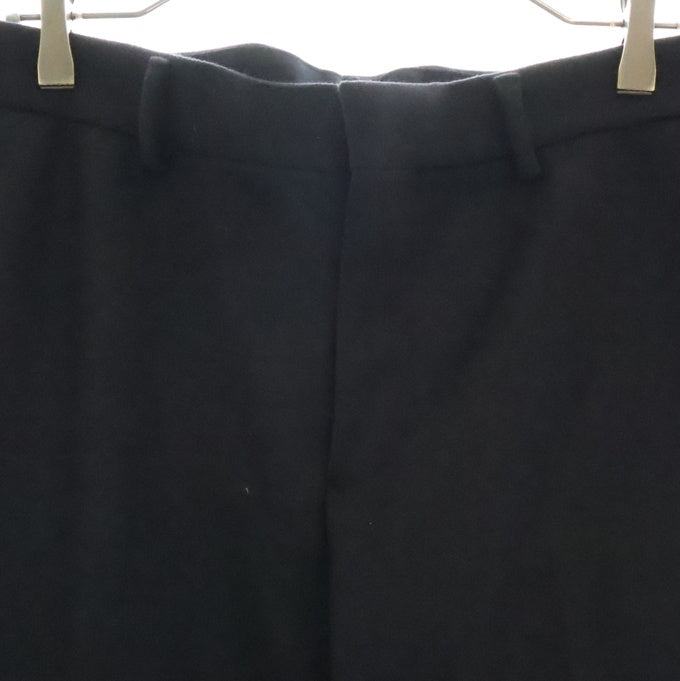 COMOLI(コモリ) LIGHT MELTON PIPED STEM PANTS ライトメルトン ウール パイプドステム スラックスパンツ ブラック A03-03019