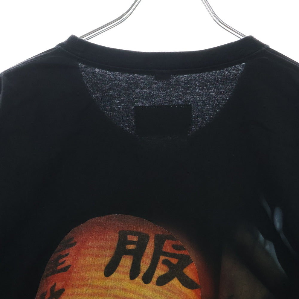 doublet(ダブレット) 20SS × NUBIAN AMEYOKO AIR BRUSHED T-SHIR ヌビアン アメ横 ロゴエンブロイダリー エアブラシ クルーネック半袖Tシャツ カットソー ブラック
