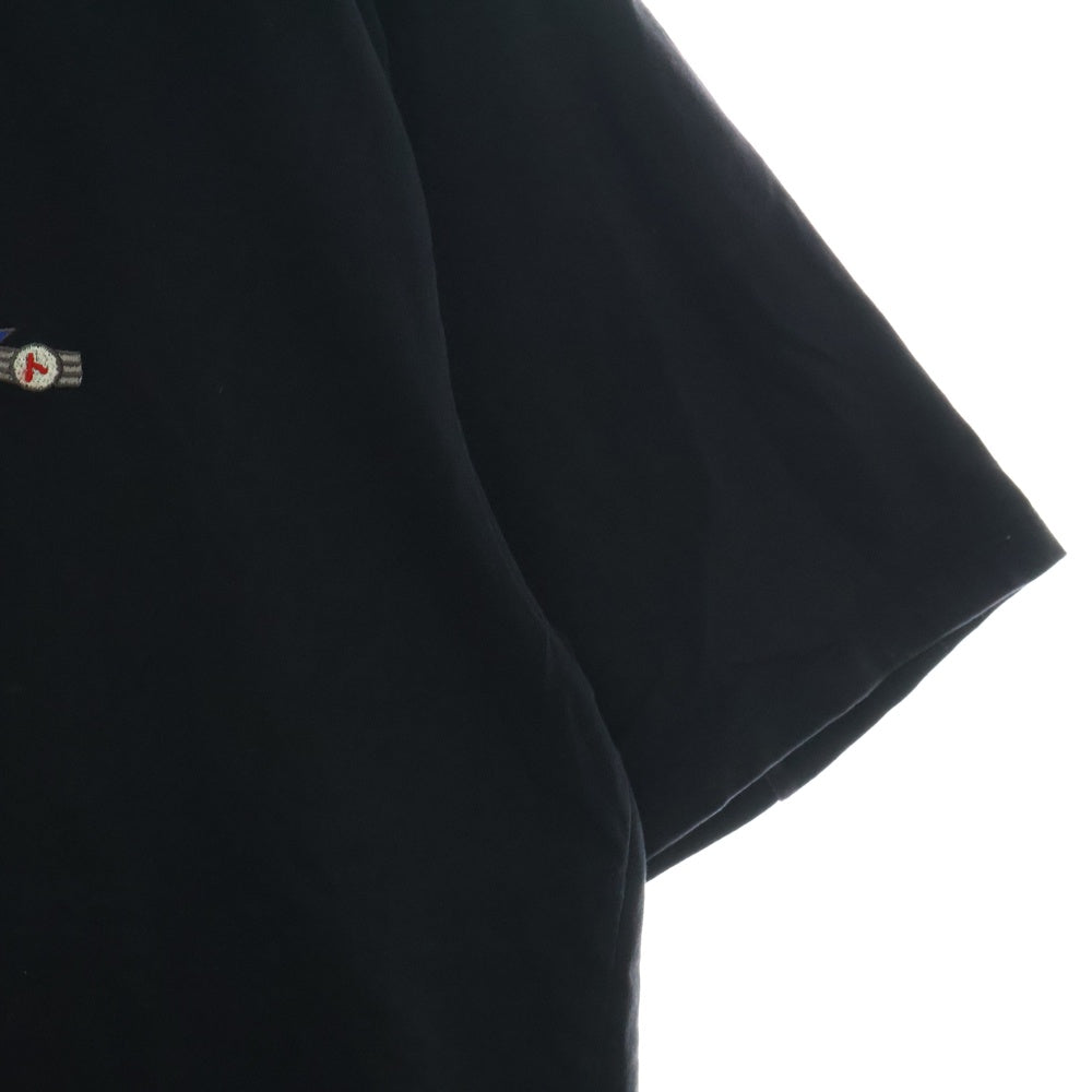 doublet(ダブレット) 20SS × NUBIAN AMEYOKO AIR BRUSHED T-SHIR ヌビアン アメ横 ロゴエンブロイダリー エアブラシ クルーネック半袖Tシャツ カットソー ブラック