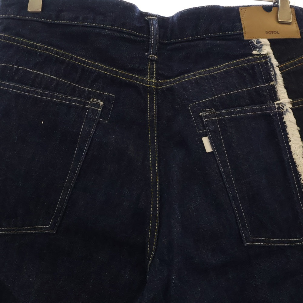 ROTOL(ロトル) 22AW FRANKEN 6POCKETS DENIM フランケン 切替デザイン 6ポケット ワイドフィット デニムパンツ インディゴ R22WPSK07