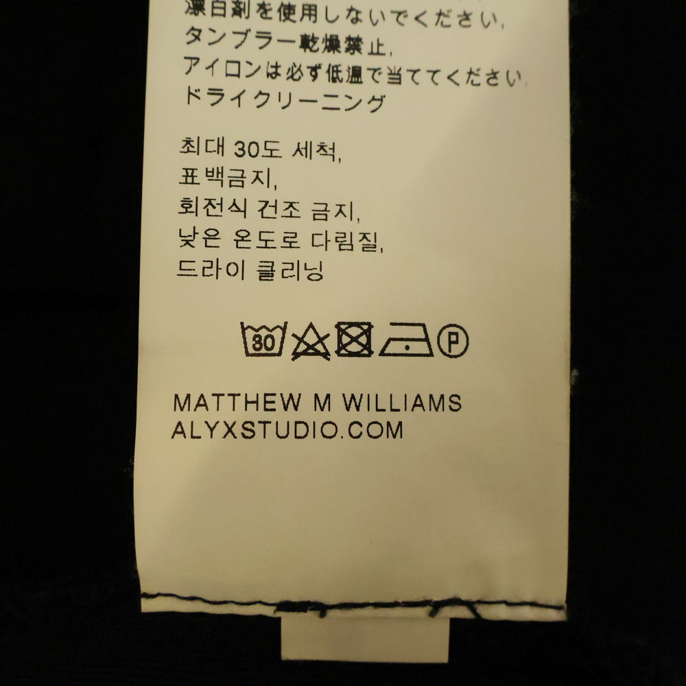 1017 ALYX 9SM(アリクス) サイドライン コースターバックル トラックジャケット ブラック