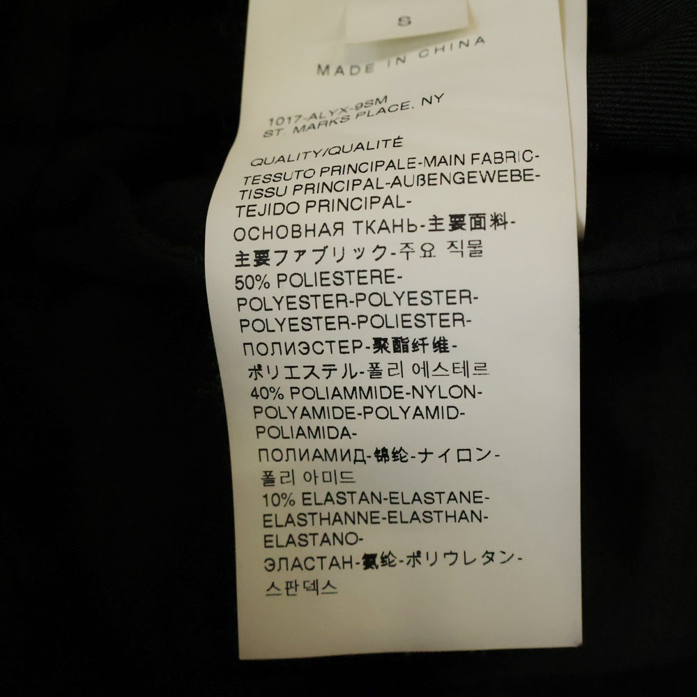 1017 ALYX 9SM(アリクス) サイドライン コースターバックル トラックパンツ ブラック