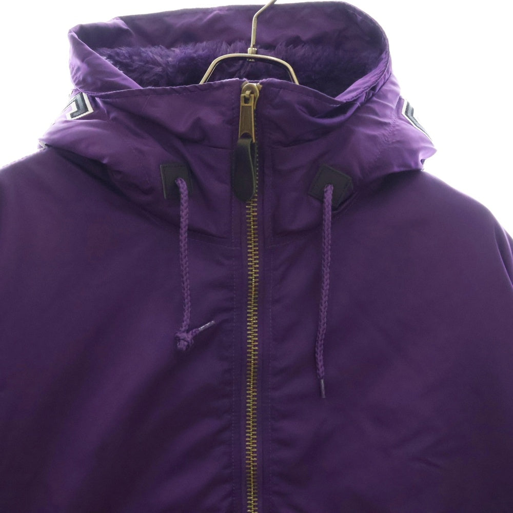 SUPREME(シュプリーム) 21AW Hooded MA-1 リバーシブル フード付き ジップアップ ボンバージャケット パープル/オレンジ