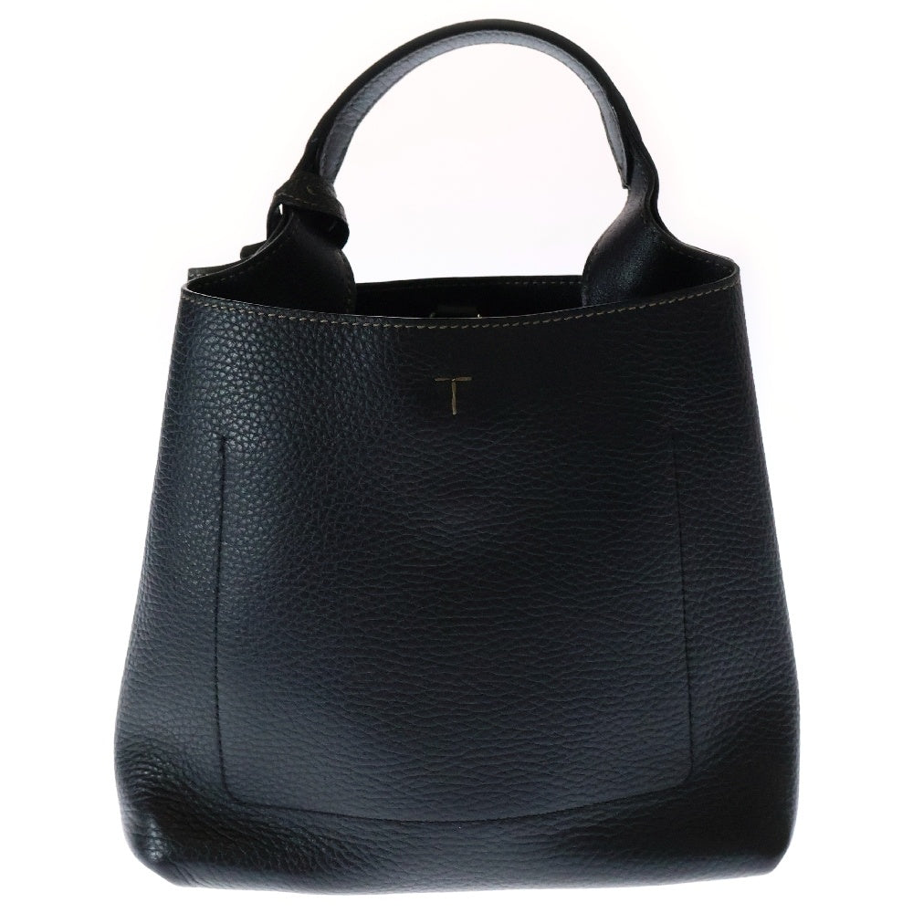 TOD'S(トッズ) Tタイムレス ミニ 2Way レザー ショルダーハンドバッグ ブラック レディース XBWAPAA9100QNKB999