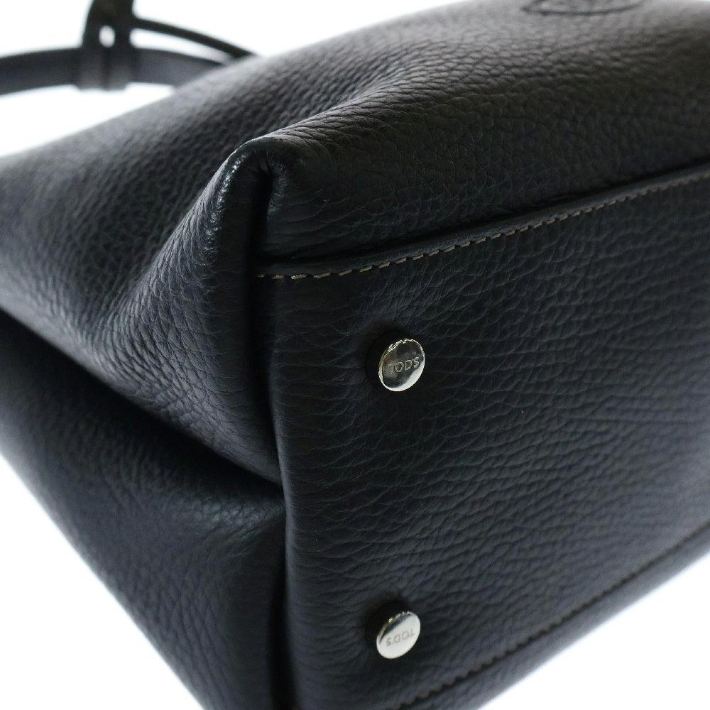TOD'S(トッズ) Tタイムレス ミニ 2Way レザー ショルダーハンドバッグ ブラック レディース XBWAPAA9100QNKB999