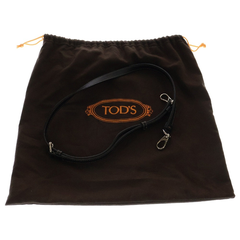 TOD'S(トッズ) Tタイムレス ミニ 2Way レザー ショルダーハンドバッグ ブラック レディース XBWAPAA9100QNKB999