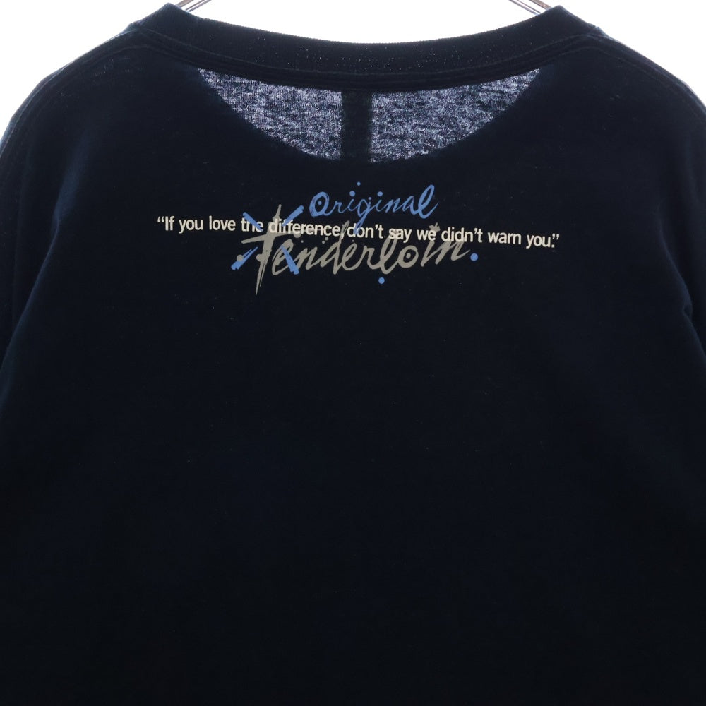 TENDERLOIN(テンダーロイン) チベタンスカル ロゴプリント ロングスリーブカットソー 長袖Tシャツ ネイビー