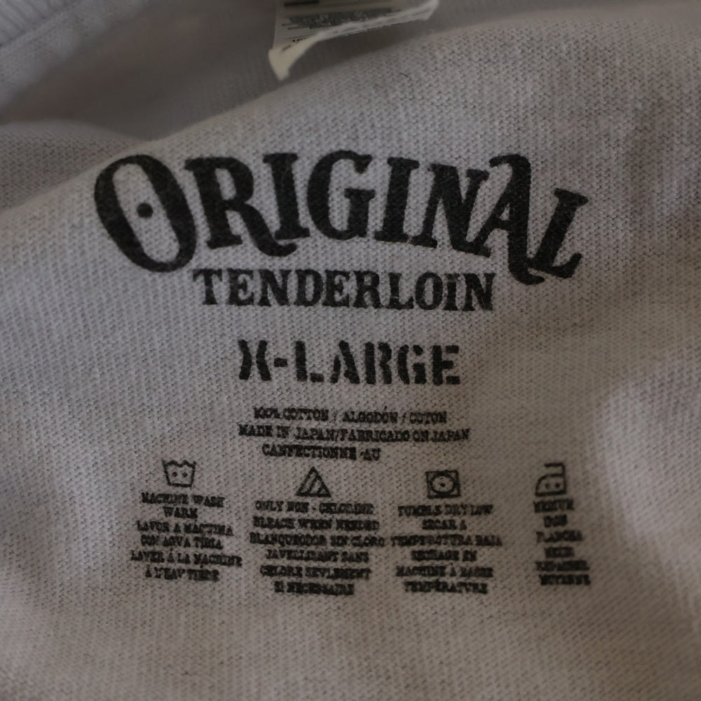 TENDERLOIN(テンダーロイン) TEE 3A ロゴプリント ショートスリーブカットソー 半袖Tシャツ ホワイト