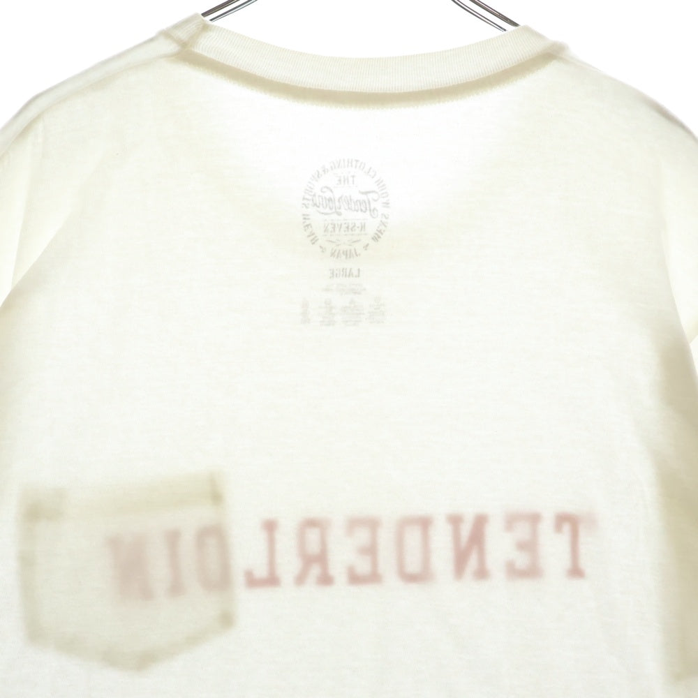 TENDERLOIN(テンダーロイン) 1ポケット ロゴプリント ショートスリーブカットソー 半袖Tシャツ ホワイト