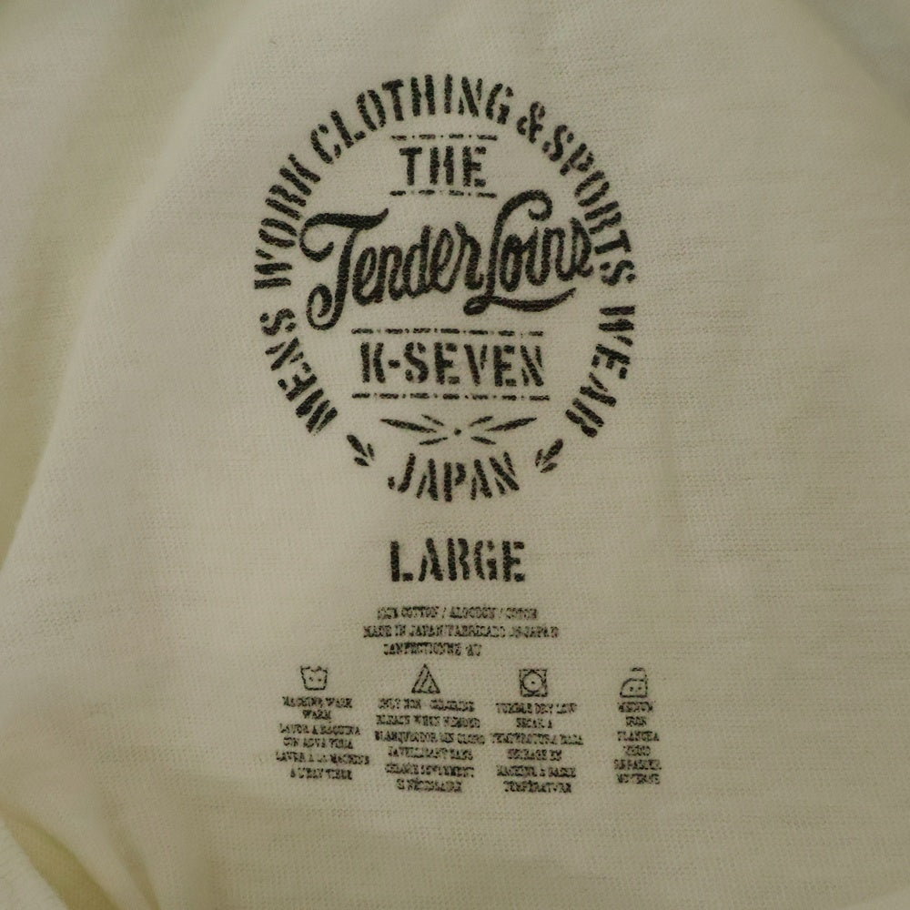 TENDERLOIN(テンダーロイン) 1ポケット ロゴプリント ショートスリーブカットソー 半袖Tシャツ ホワイト