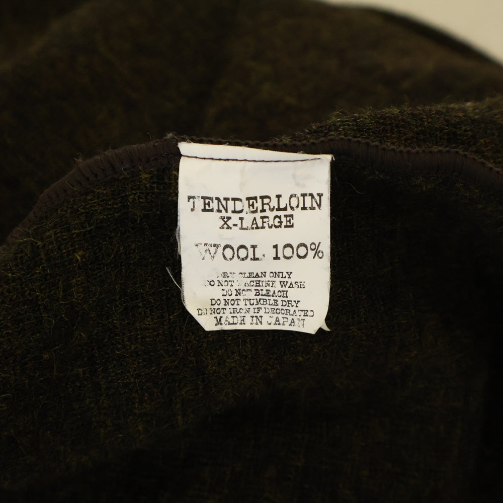 TENDERLOIN(テンダーロイン) T-RANK KNIT CARDIGAN ウールニット カーディガン ブラウン