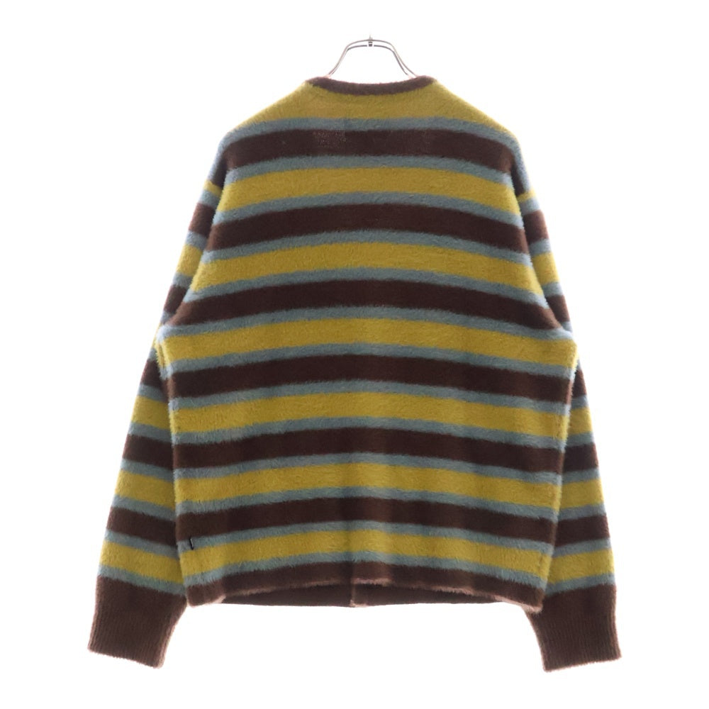 STUSSY(ステューシー) Horizontal Stripe Cardigan ホリゾンタル ストライプ カーディガン アクリル ニットセーター マルチカラー