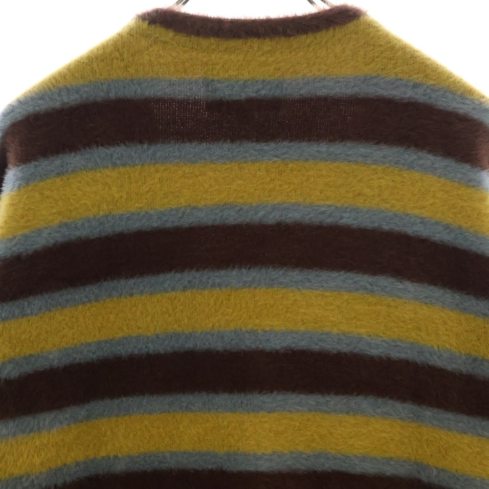 STUSSY(ステューシー) Horizontal Stripe Cardigan ホリゾンタル ストライプ カーディガン アクリル ニットセーター マルチカラー