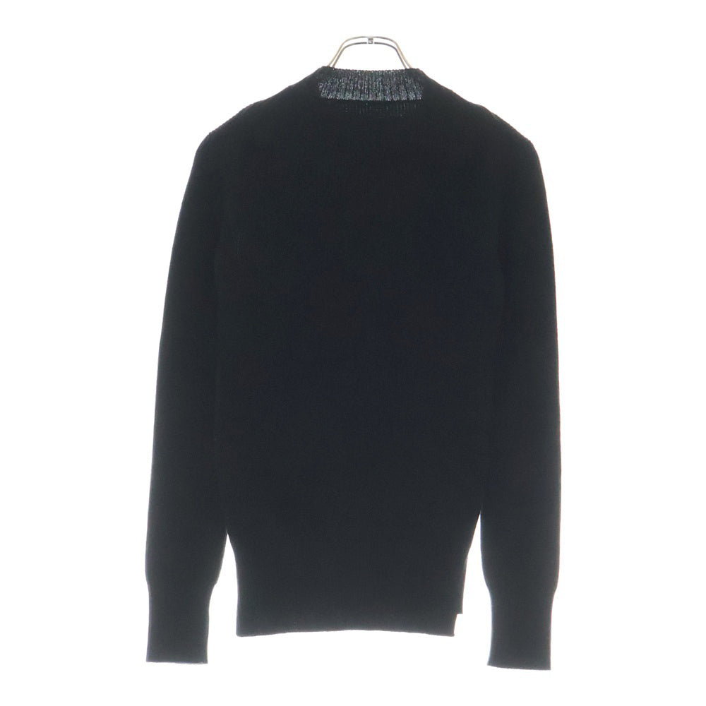 Sacai(サカイ) 22SS MOC-KNECK LAYERED COTTON KNIT PULLOVER モックネック レイヤード コットンニット プルオーバー ハイネックセーター ブラック レディース 22-06077