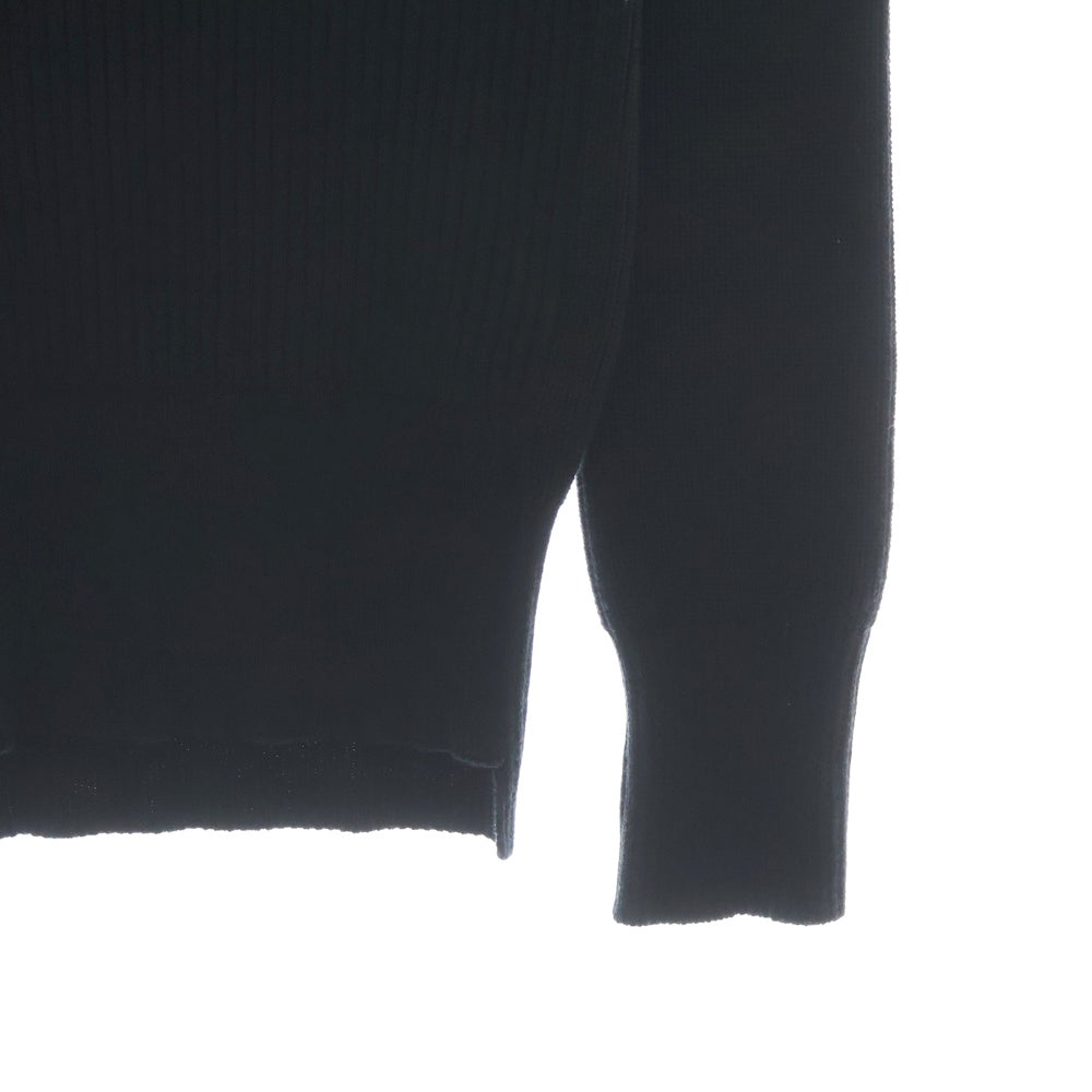 Sacai(サカイ) 22SS MOC-KNECK LAYERED COTTON KNIT PULLOVER モックネック レイヤード コットンニット プルオーバー ハイネックセーター ブラック レディース 22-06077