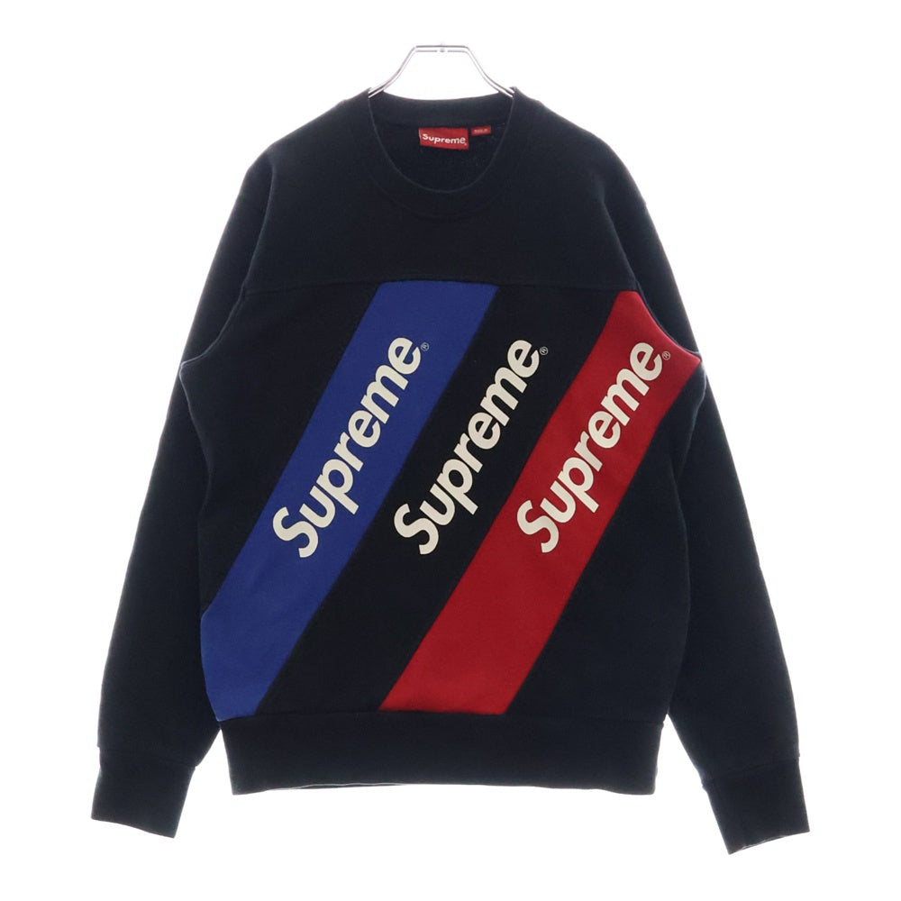 SUPREME(シュプリーム) 15AW Athletic Split Crewneck アスレチック スプリット クルーネックスウェットトレーナー ブラック/ブルー/レッド