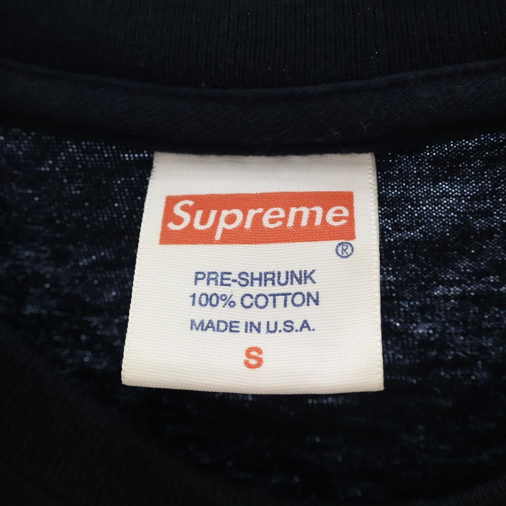 SUPREME(シュプリーム) 15SS ×THRASHER Flame Logo Tee スラッシャー フレイム ロゴプリントTシャツ 半袖カットソー ネイビー