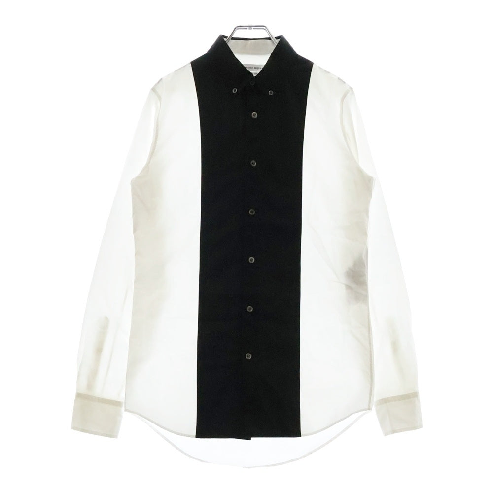 Alexander McQueen(アレキサンダーマックイーン) レギュラーカラー アンサンブル切り替え ロングスリーブ 長袖シャツ ブラック/ホワイト 515983