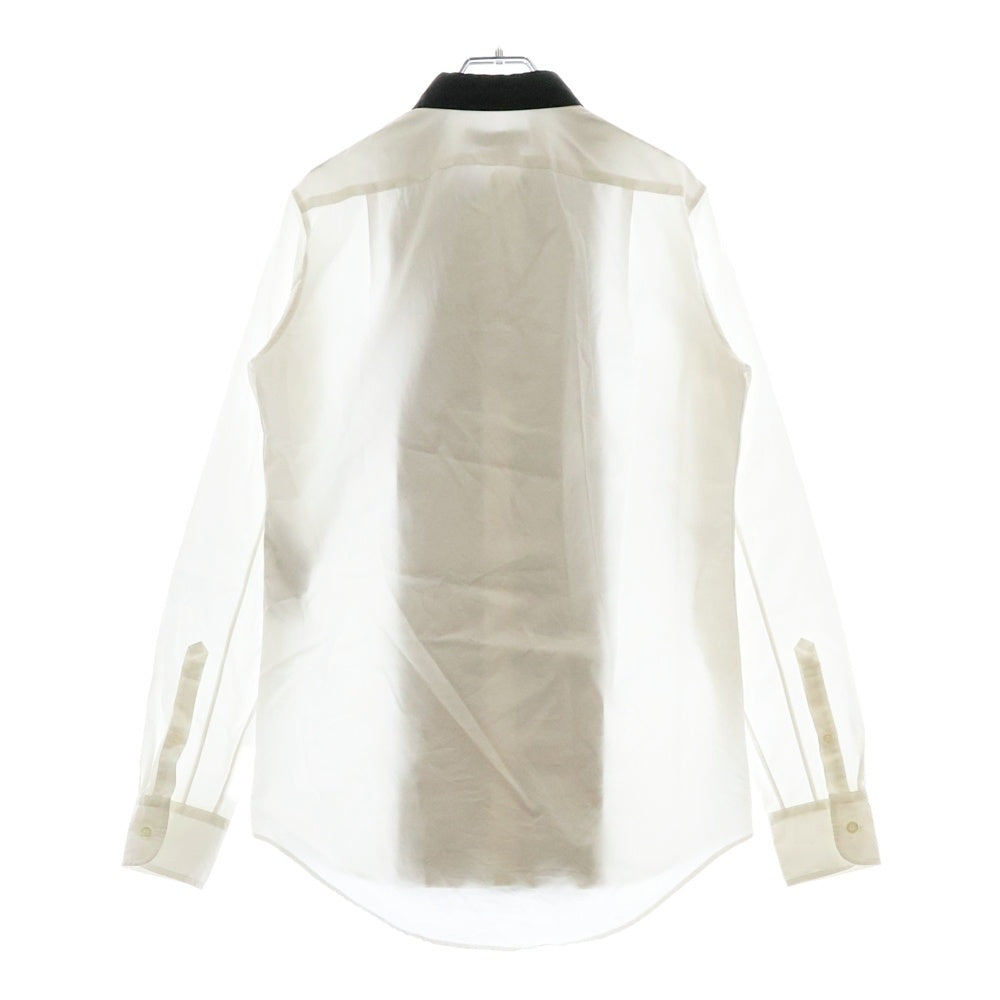 Alexander McQueen(アレキサンダーマックイーン) レギュラーカラー アンサンブル切り替え ロングスリーブ 長袖シャツ ブラック/ホワイト 515983