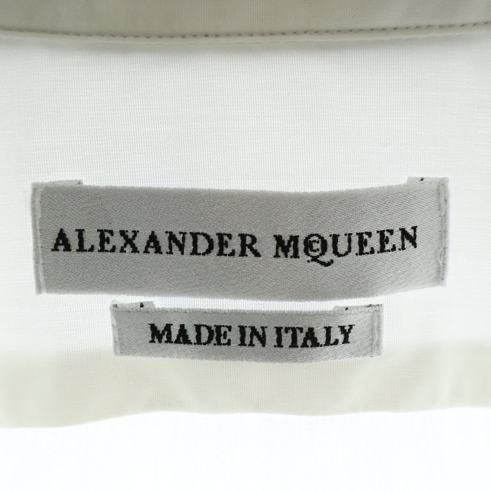 Alexander McQueen(アレキサンダーマックイーン) レギュラーカラー アンサンブル切り替え ロングスリーブ 長袖シャツ ブラック/ホワイト 515983
