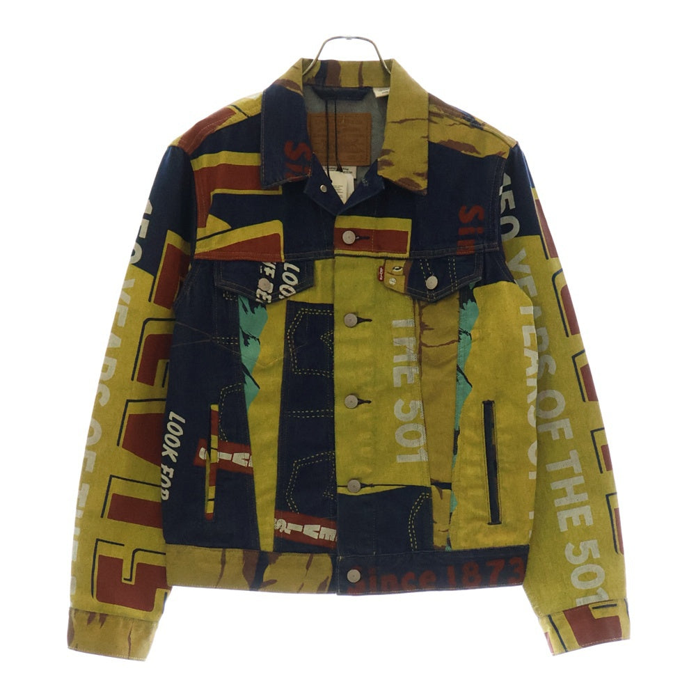 Levi's(リーバイス) 150周年記念 バナープリント ビッグE デニム トラッカージャケット マルチカラー 72334-0689