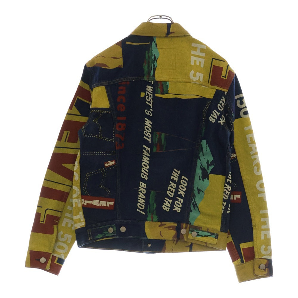 Levi's(リーバイス) 150周年記念 バナープリント ビッグE デニム トラッカージャケット マルチカラー 72334-0689