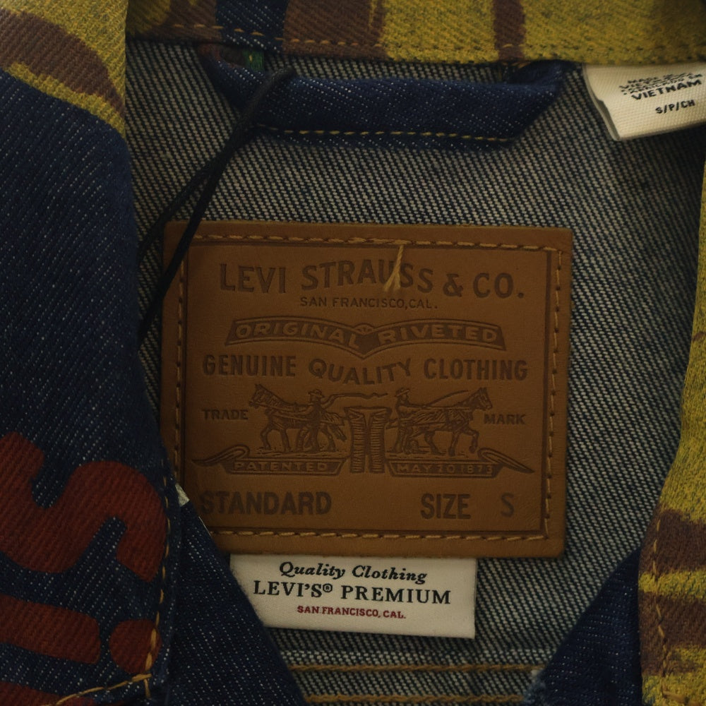 Levi's(リーバイス) 150周年記念 バナープリント ビッグE デニム トラッカージャケット マルチカラー 72334-0689