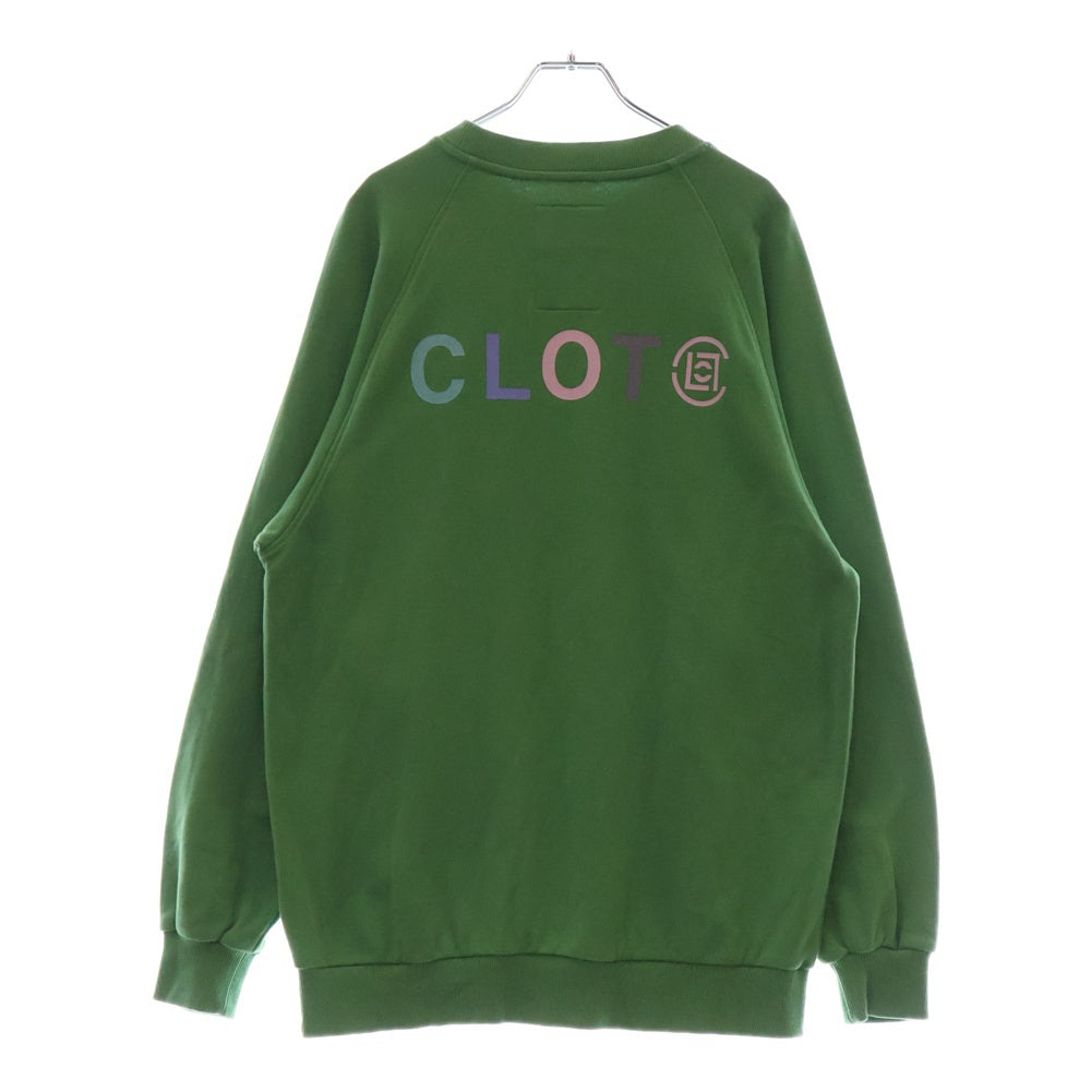 THE NORTH FACE(ザノースフェイス) ×CLOT Graphic Crewneck クロット 両面プリントロゴプリント クルーネック スウェット トレーナー グリーン NF0A873F