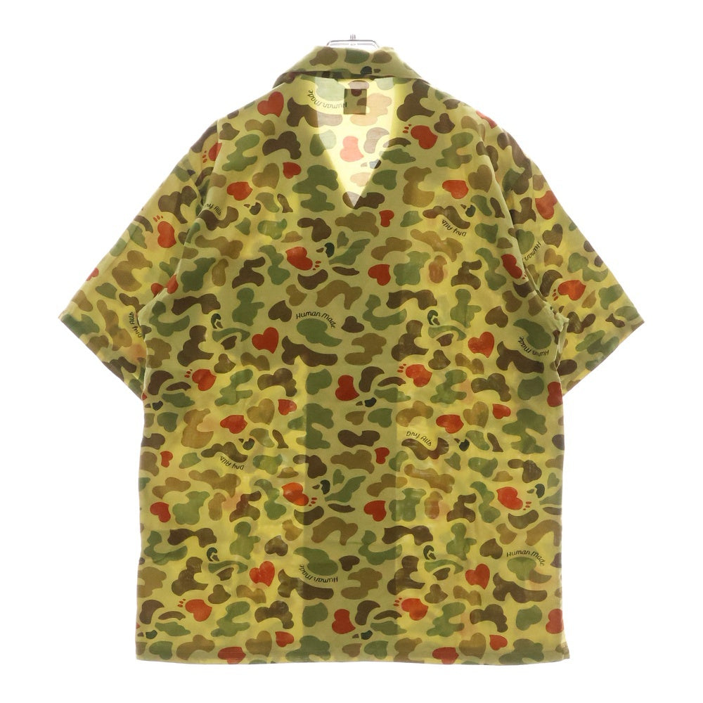 HUMAN MADE(ヒューマンメイド) DUCK CAMO SHIRT ダック カモ柄 レーヨン 半袖開襟シャツ アロハシャツ カーキ/ブラウン