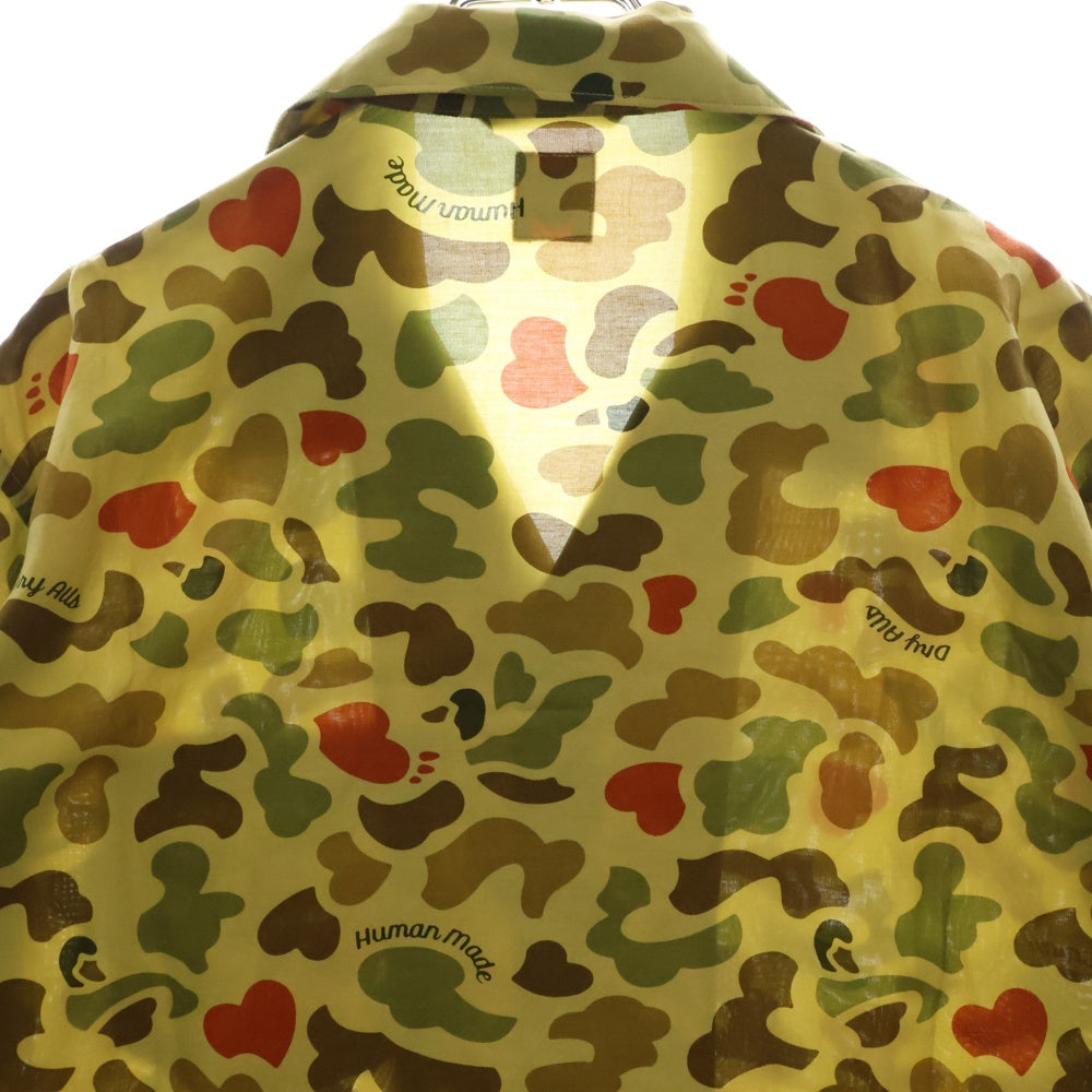 HUMAN MADE(ヒューマンメイド) DUCK CAMO SHIRT ダック カモ柄 レーヨン 半袖開襟シャツ アロハシャツ カーキ/ブラウン