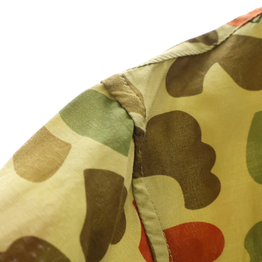 HUMAN MADE(ヒューマンメイド) DUCK CAMO SHIRT ダック カモ柄 レーヨン 半袖開襟シャツ アロハシャツ カーキ/ブラウン