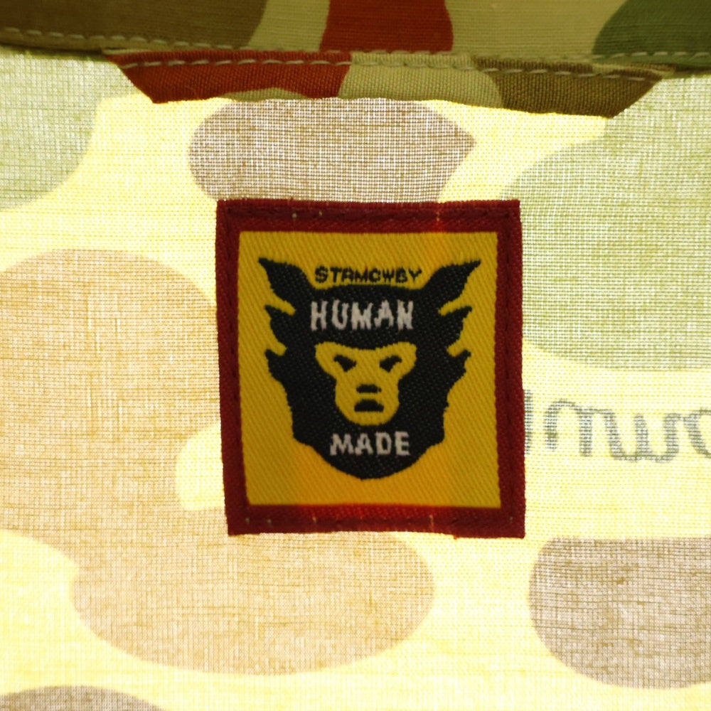 HUMAN MADE(ヒューマンメイド) DUCK CAMO SHIRT ダック カモ柄 レーヨン 半袖開襟シャツ アロハシャツ カーキ/ブラウン