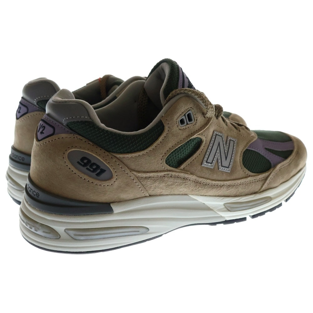 New Balance(ニューバランス) U991DL2 UA別注 メッシュ切替 スエード ローカットスニーカー シューズ ベージュ/グリーン US9/27cm